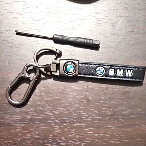 BMW Black and Silver Keychain with Logo! NEW!!
